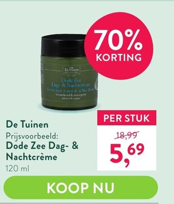 Holland & Barrett De Tuinen Dode Zee Dag- & Nachtcreme 120ml aanbieding