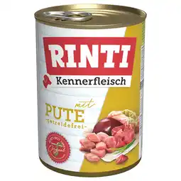 Zooplus Voordeelverpakking RINTI Kennerfleisch 24 x 400 g - kalkoen aanbieding