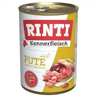Zooplus Voordeelverpakking RINTI Kennerfleisch 24 x 400 g - kalkoen aanbieding