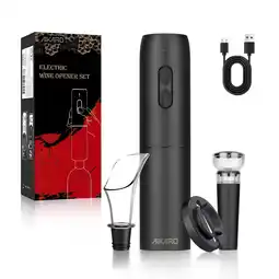 Amazon AIKARO - Elektrische Wijnflesopener Automatische Kurkentrekker, Oplaadbaar (Set A) aanbieding