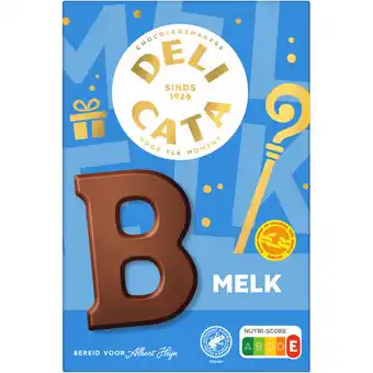 Albert Heijn Delicata Chocoladeletter melk B aanbieding