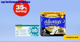 Bol.com op intieme hygiëne aanbieding