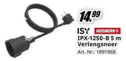 MediaMarkt ISY IPX-1250-B 5 m Verlengsnoer aanbieding