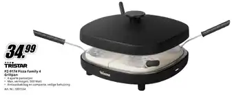 MediaMarkt TRISTAR PZ-9174 Pizza Family 4 Grillpan aanbieding