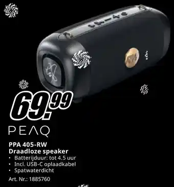 MediaMarkt PEAQ PPA 405-RW Draadloze speaker aanbieding