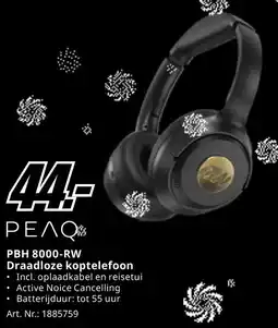 MediaMarkt PEAQ PBH 8000-RW Draadloze koptelefoon aanbieding