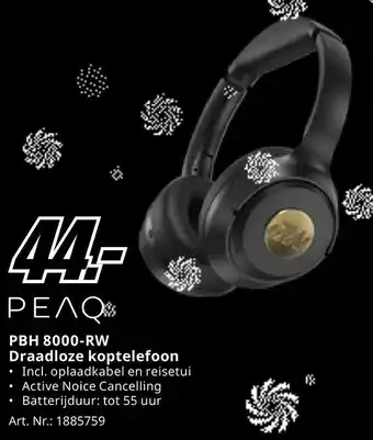 MediaMarkt PEAQ PBH 8000-RW Draadloze koptelefoon aanbieding