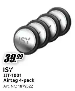 MediaMarkt ISY IIT-1001 Airtag 4-pack aanbieding