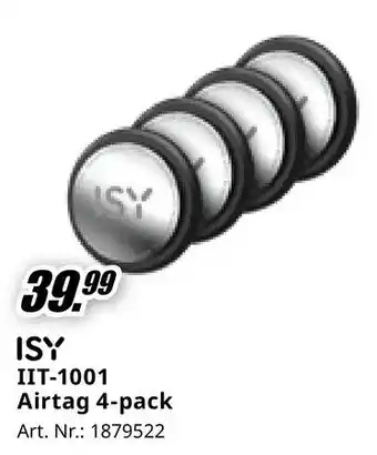 MediaMarkt ISY IIT-1001 Airtag 4-pack aanbieding