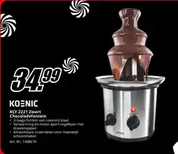 MediaMarkt KOENIC KCF 2221 Zwart Chocoladefontein aanbieding