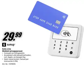 MediaMarkt sumup Solo Lite Mobiel pinapparaat aanbieding