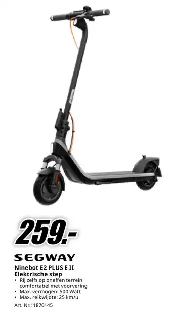 MediaMarkt SEGWAY Ninebot E2 PLUS E II Elektrische step aanbieding