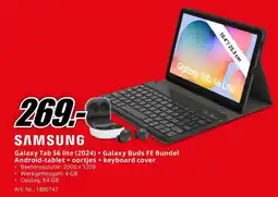 MediaMarkt SAMSUNG Galaxy Tab S6 lite (2024) + Galaxy Buds FE Bundel Android-tablet + oortjes + keyboard cover aanbieding