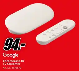 MediaMarkt Google Chromecast 4K TV Streamer aanbieding