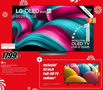 MediaMarkt LG OLED65C54LA.AEU (2025) OLED evo 4K TV aanbieding