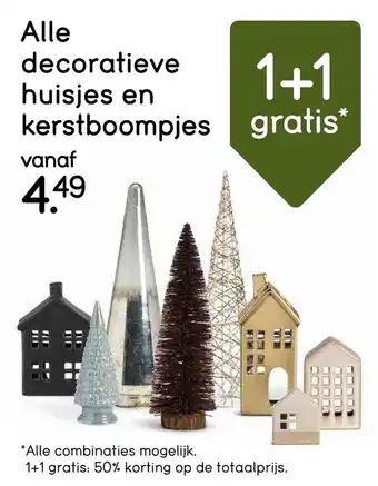 Leen Bakker Alle decoratieve huisjes en kerstboompjes aanbieding