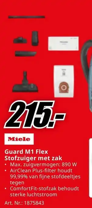 MediaMarkt Miele Guard M1 Flex Stofzuiger met zak aanbieding