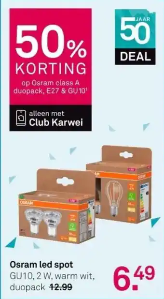 Karwei Osram led spot aanbieding