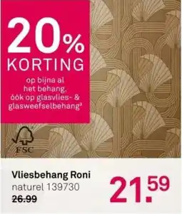 Karwei Vliesbehang Roni aanbieding