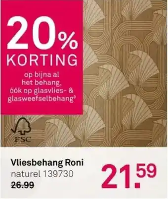 Karwei Vliesbehang Roni aanbieding