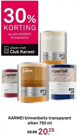 Karwei KARWEI binnenbeits transparant eiken aanbieding