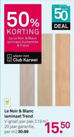 Karwei Le Noir & Blanc laminaat Trend aanbieding