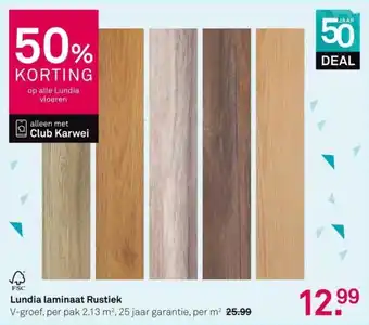 Karwei Lundia laminaat Rustiek aanbieding