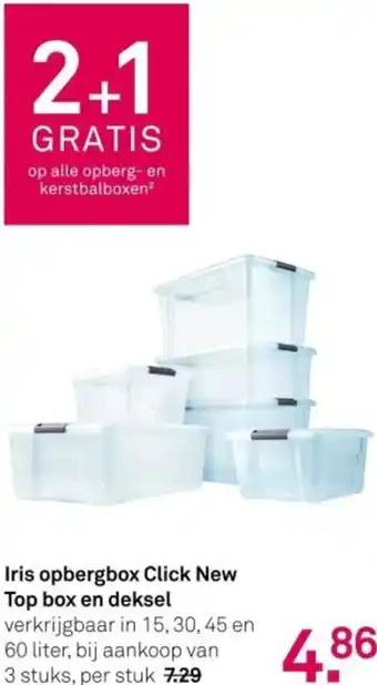 Karwei Iris opbergbox Click New Top box en deksel aanbieding
