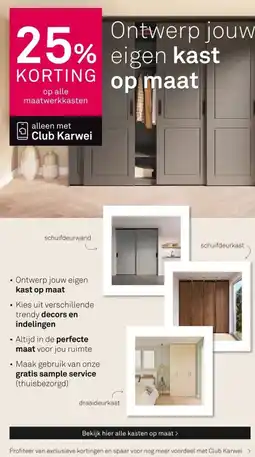 Karwei Op alle maatwerkkasten aanbieding
