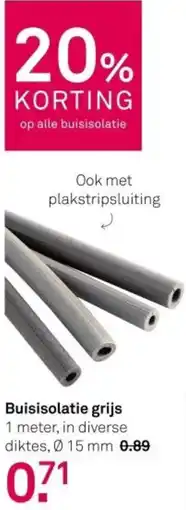 Karwei Buisisolatie grijs aanbieding