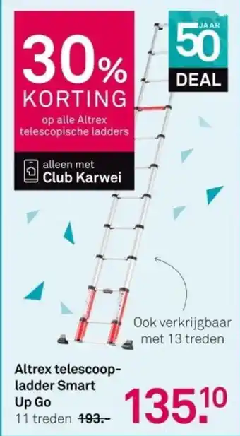 Karwei Altrex telescoopladder Smart Up Go aanbieding