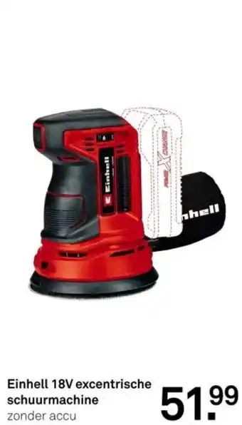 Karwei Einhell 18V excentrische schuurmachine aanbieding