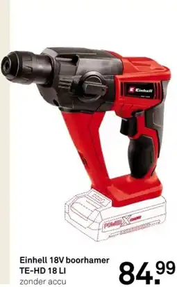 Karwei Einhell 18V boorhamer TE-HD 18 LI aanbieding