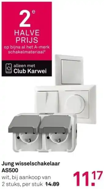 Karwei Jung wisselschakelaar AS500 aanbieding