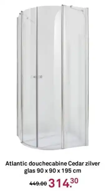 Karwei Atlantic douchecabine Cedar zilver glas aanbieding