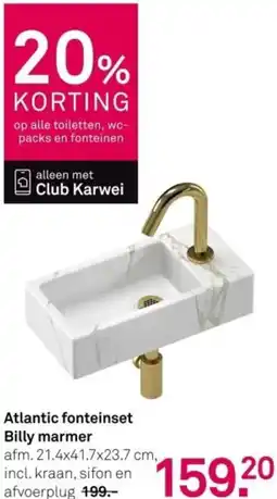 Karwei Atlantic fonteinset Billy marmer aanbieding