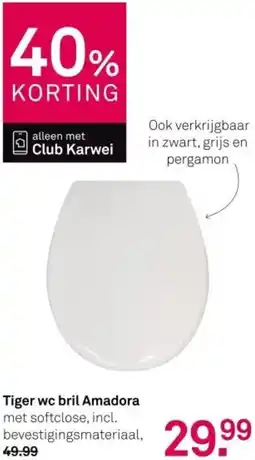 Karwei Tiger wc bril Amadora aanbieding