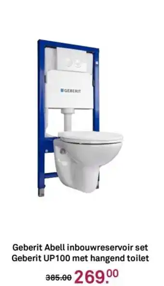 Karwei Geberit Abell inbouwreservoir set Geberit UP100 met hangend toilet aanbieding