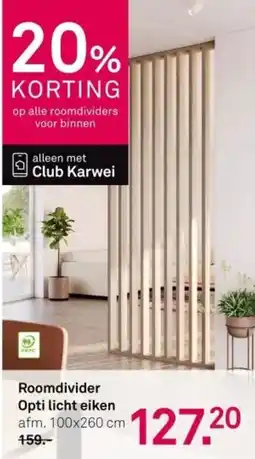 Karwei Roomdivider Opti licht eiken aanbieding