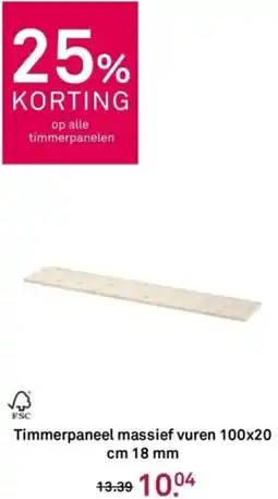 Karwei Timmerpaneel massief vuren aanbieding