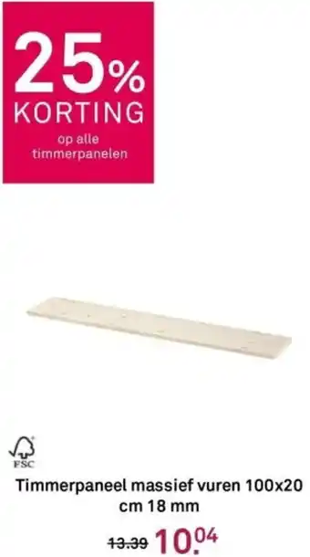 Karwei Timmerpaneel massief vuren aanbieding