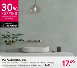 Karwei PVC Wandtegel licht grijs aanbieding