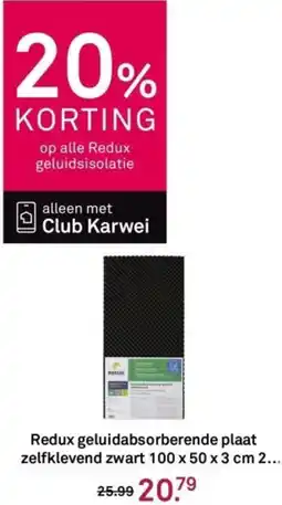 Karwei Redux geluidabsorberende plaat zelfklevend aanbieding