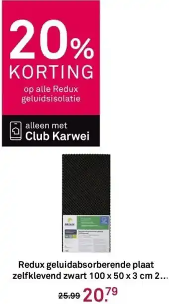 Karwei Redux geluidabsorberende plaat zelfklevend aanbieding