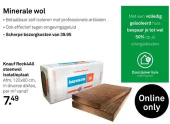Karwei Knauf Rock4All steenwol isolatieplaat aanbieding