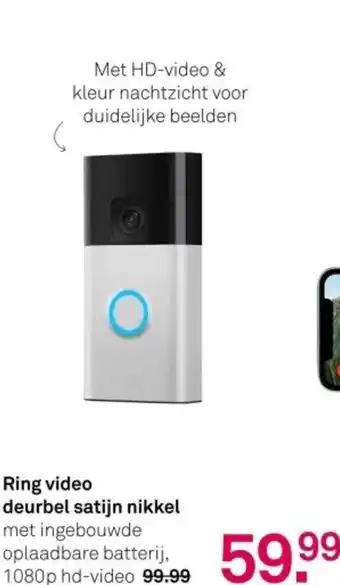 Karwei Ring video deurbel satijn nikkel aanbieding