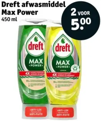 Kruidvat Dreft afwasmiddel Max Power aanbieding