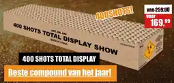 Tuincentrum de Driesprong 400 shots total display aanbieding