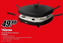 MediaMarkt TRISTAR PZ-9176 Pizza Family 6 Grillpan aanbieding