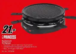 MediaMarkt PRINCESS Raclette 8 Grillplaat aanbieding